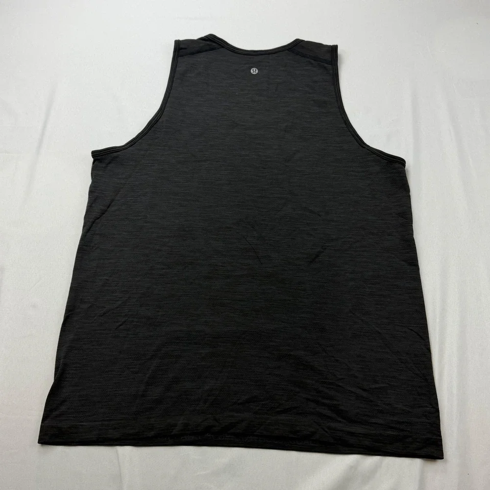 Lululemon Metal Vent Tech Tank Mens M Black Heathered Sleeveless Athletic Top